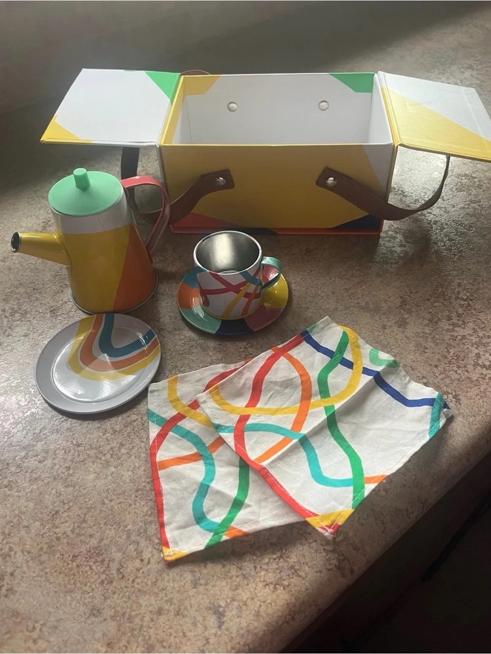 Lovevery Toddler Balance Scale Toy - Teal and Natural